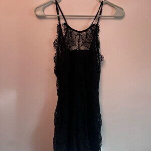 free people black lace dress